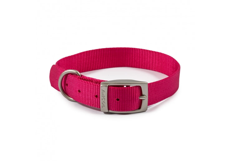 16" Ancol Nylon Collar Pink Size 3