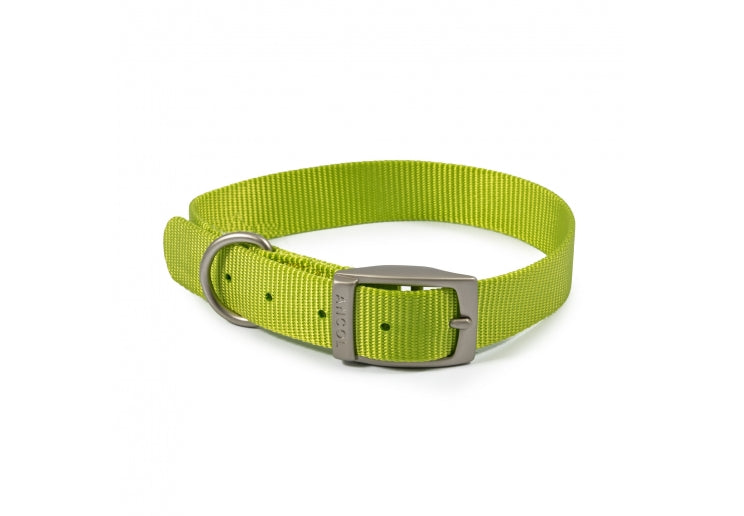 16" Ancol Nylon Collar Lime Size 3