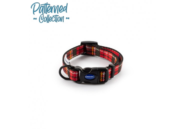 Tartan Collar Red 45-70cm Size 5-9