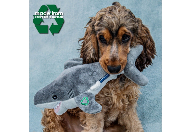 Shark Plush Dog Toy - Made From Recycled Materials