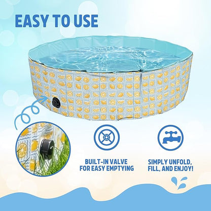 Rosewood Paddling Pool - Lemon Print 120x120x30cm