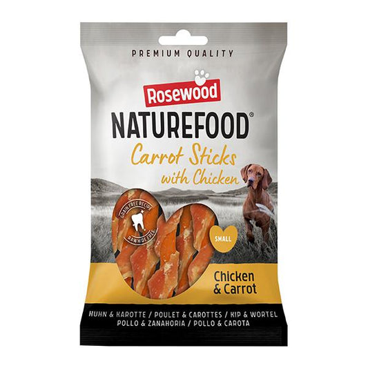 Naturefood Dog Treats - Chicken Wrapped Carrot Sticks 80g