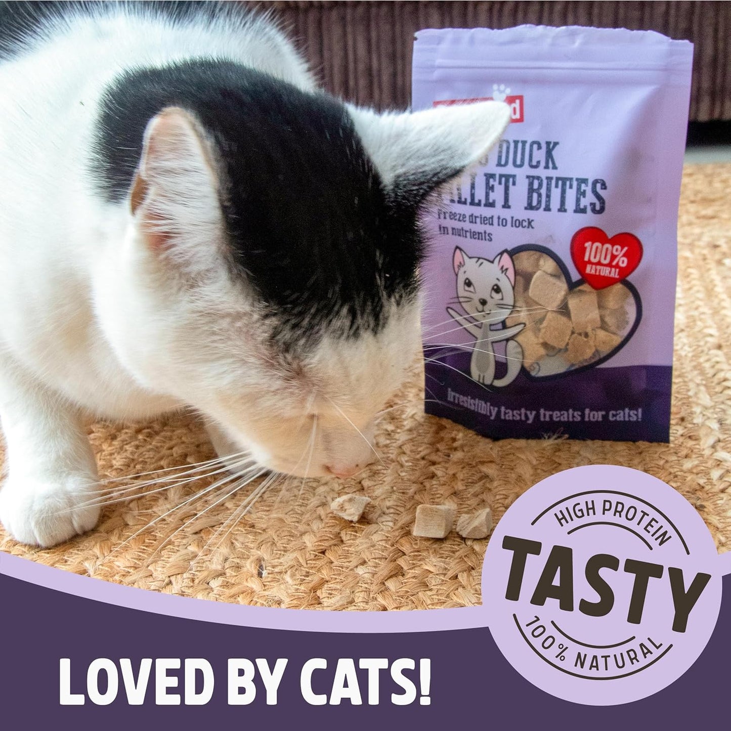 Rosewood Freeze Dried Duck Bites for Cats 15g