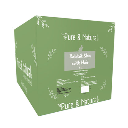 Pure and Natural Rabbit Skin with Hair 1kg/15cm