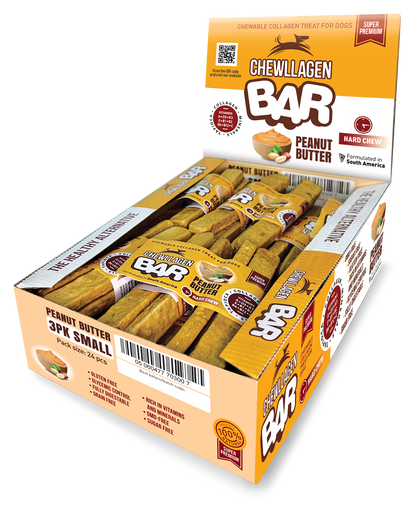 Chewllagen medium BAR 5" Peanut Butter x24 Pieces