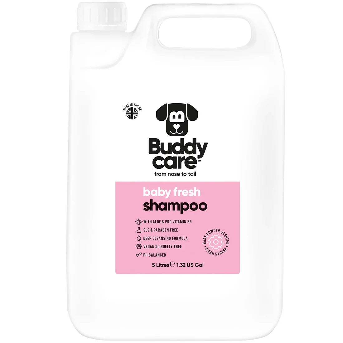 Buddy Care Dog Shampoo - Baby Fresh - 5L / 1.32 Gal