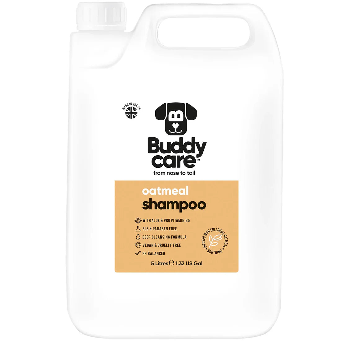 Buddy Care Dog Shampoo - Oatmeal - 5L / 1.32 Gal