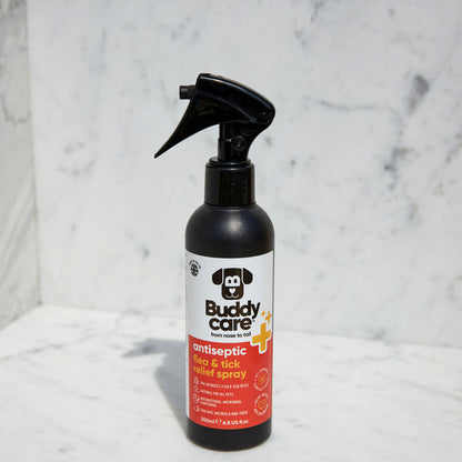Buddycare Pet Antiseptic Flea & Tick Relief Spray - 200ml / 6.76 fl oz
