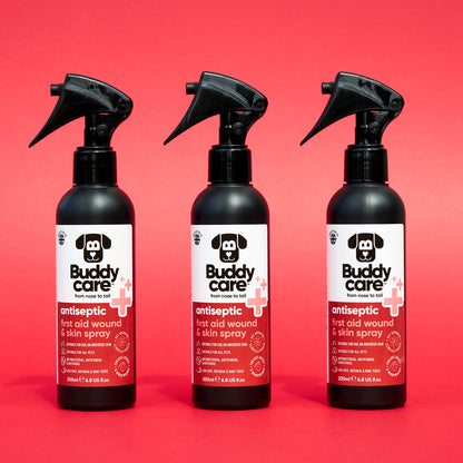 Buddy Care Pet Antiseptic First Aid Wound & Skin Spray - 200ml / 6.76 fl oz