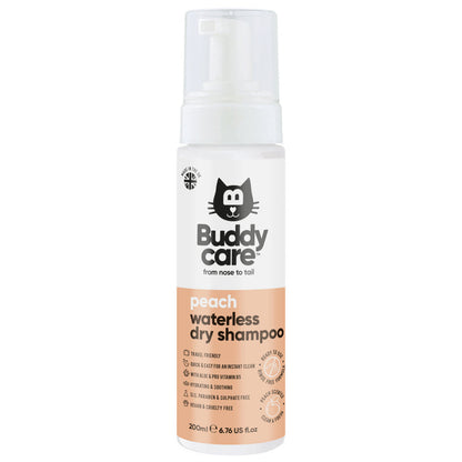 Buddycare Waterless Dry Cat Shampoo - Peach - 200ml / 6.76 fl oz