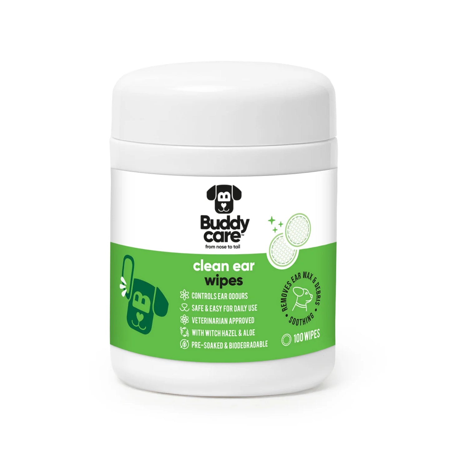 Buddycare Dog Ear Wipes (100ct)