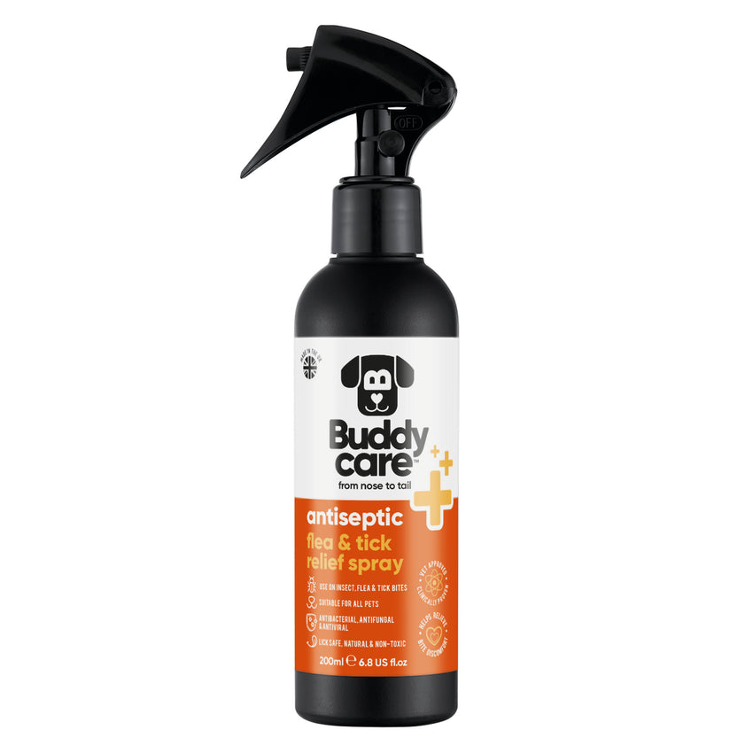 Buddycare Pet Antiseptic Flea & Tick Relief Spray - 200ml / 6.76 fl oz