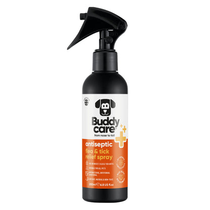 Buddycare Pet Antiseptic Flea & Tick Relief Spray - 200ml / 6.76 fl oz
