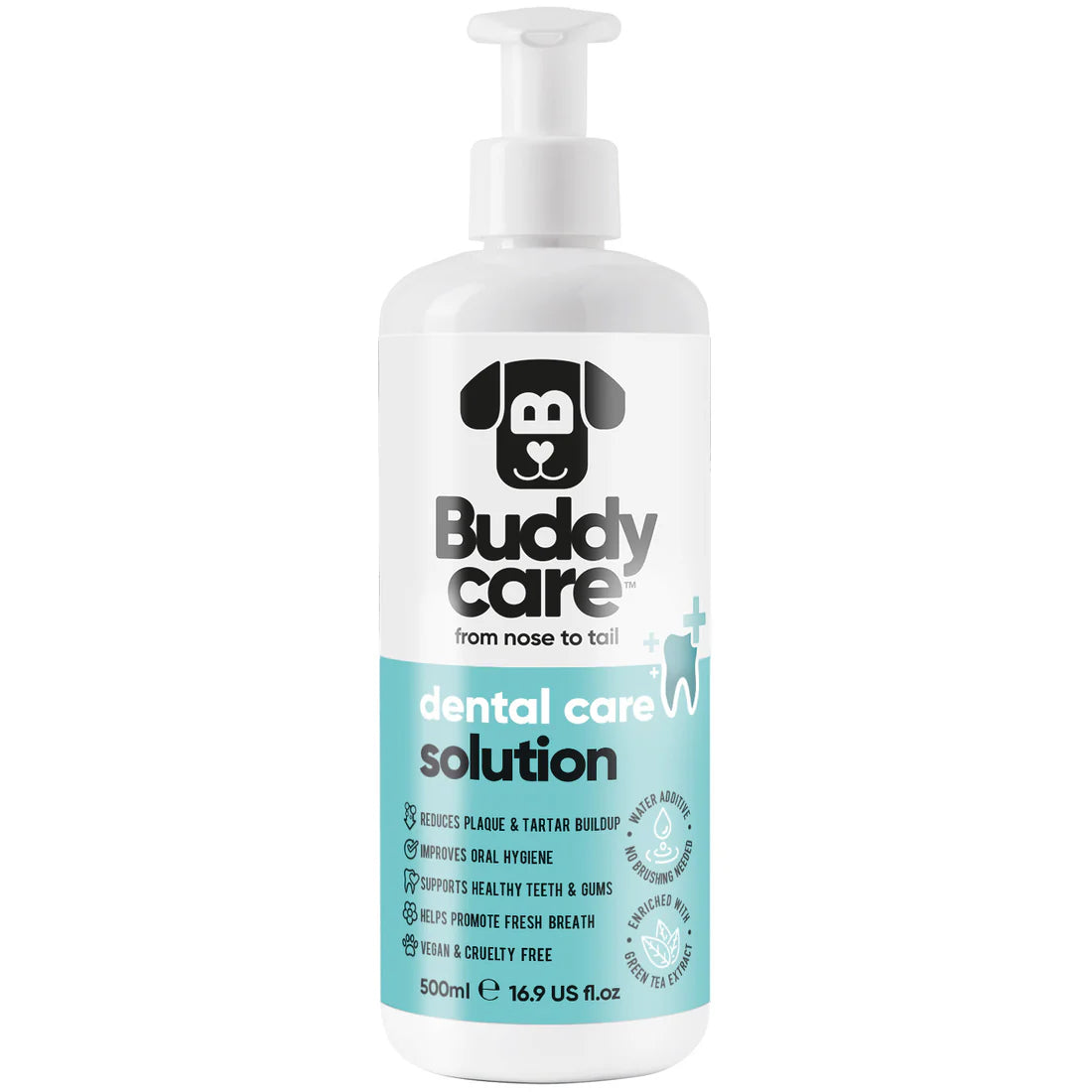 BuddyCare Dental Solution - Dog - 500ml / 16.9 fl oz