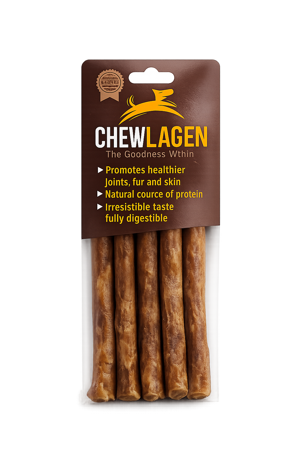 Chewllagen Mini Roll 5" 10mm Beef 1pk (5 Pieces)