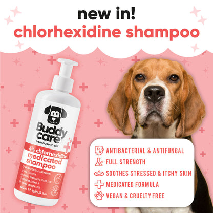 Buddycare Chlorhexidine Shampoo - 500ml / 16.9 fl oz