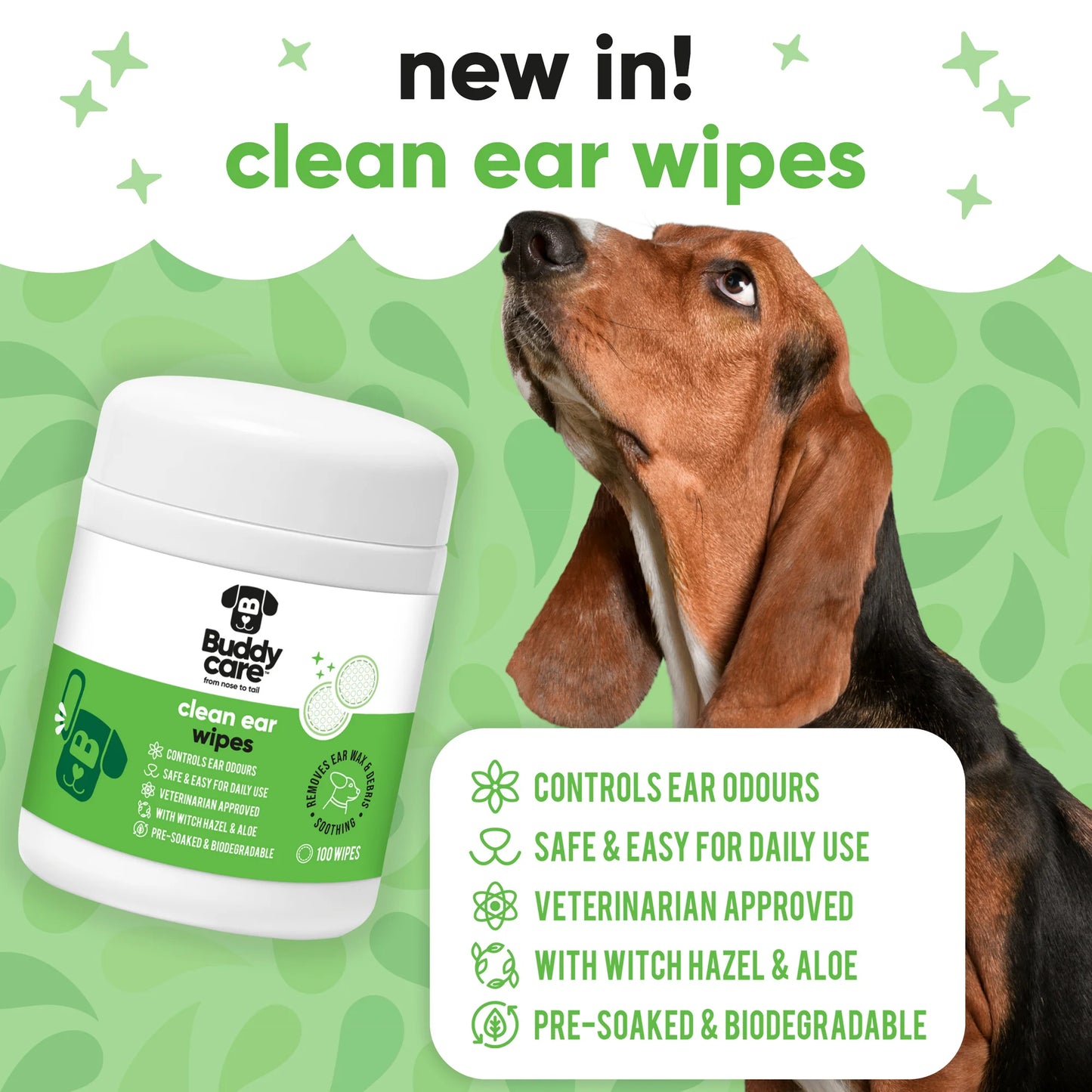 Buddycare Dog Ear Wipes (100ct)