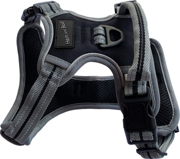 Hem & Boo Black Reflective Sports Dog Harness - Large