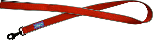 Dog & Co Padded Reflective Lead Red 1"