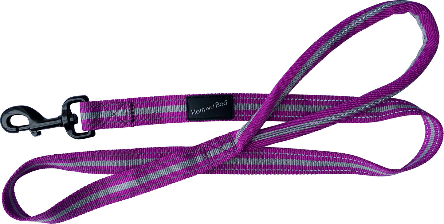 Sports Lead With Reflective Strip Purple 1" x 48"