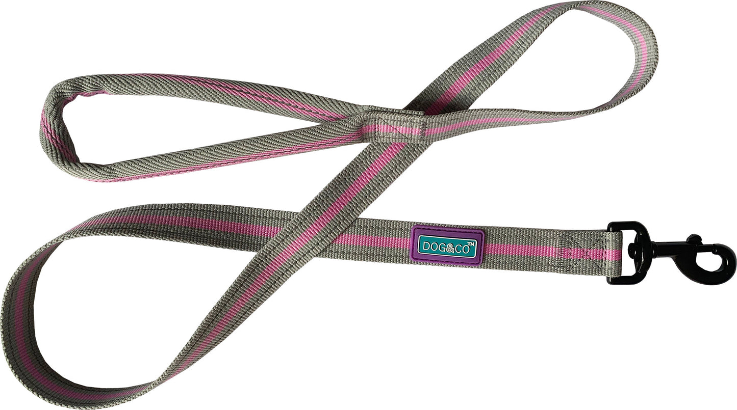 Sports Lead With Reflective Strip Pink 1" x 48"
