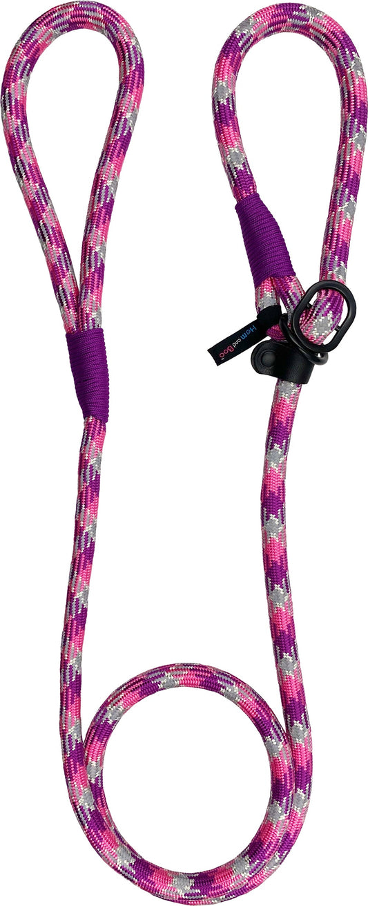 Sports Performance Rope Slip Lead Purple Pink 1.4 x 150cm