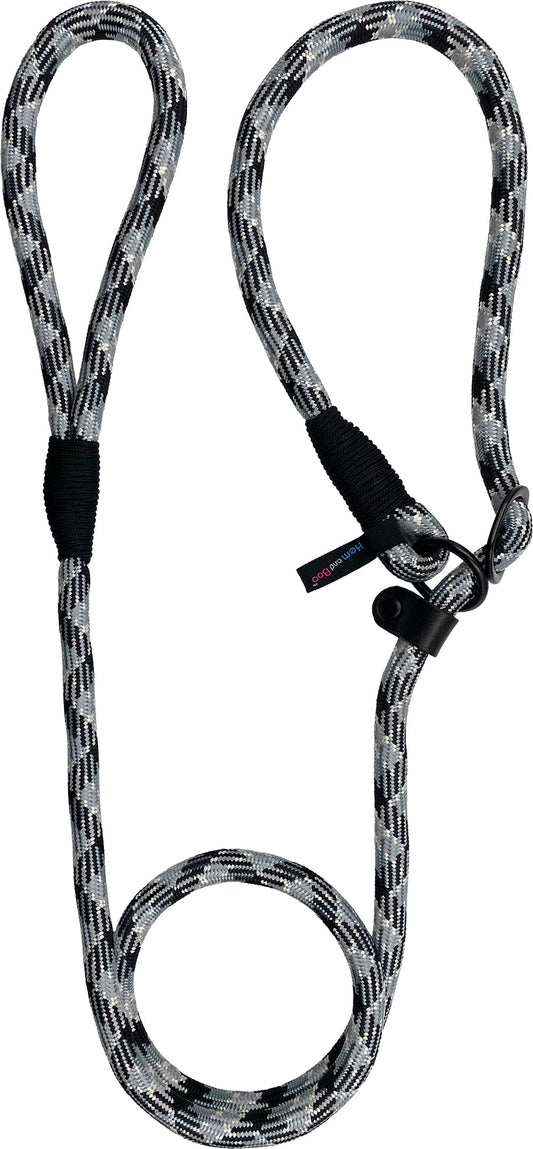 Sports Performance Rope Slip Lead Black Grey 1.4 x 150cm