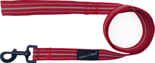 Sports Lead With Reflective Strip Red 1" x 48"