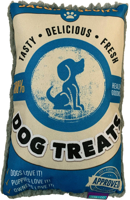 Hem&Co Bag of 'Dog Treats' Squeaker and Crinkle Toy