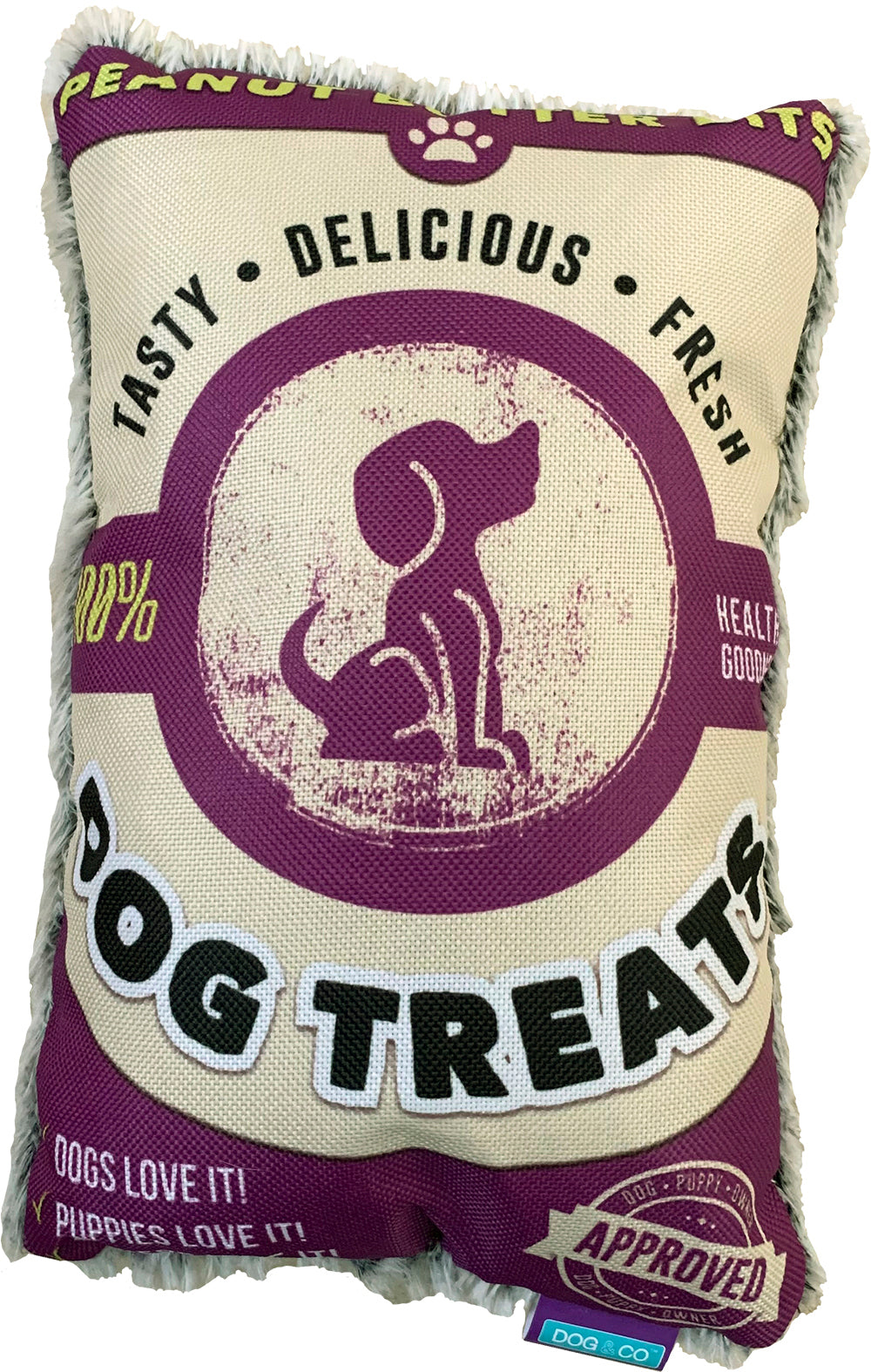 Hem&Co Bag of 'Dog Treats' Squeaker and Crinkle Toy