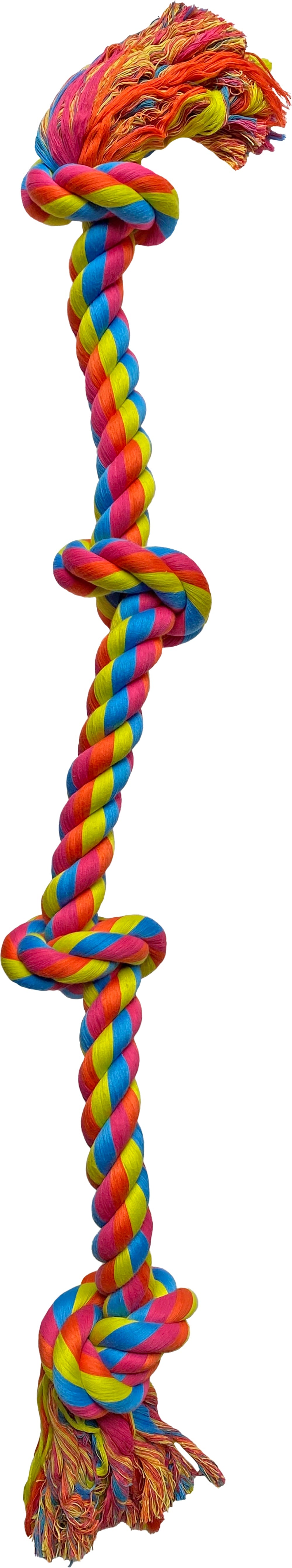 Bright Rope 4 Knot Extreme Rope Dog Toy - Rainbow 120cm – ePaws Pet Supplies