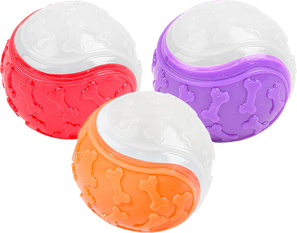 Hem&Boo Glow in the Dark TPR Ball with Squeaker Dog Toy
