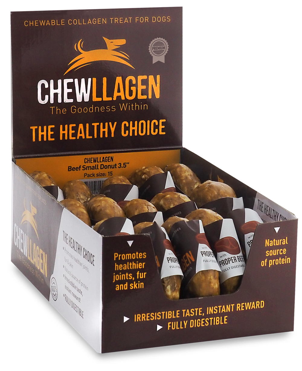 Chewllagen Small Donut 3.5" Beef x15 Pieces