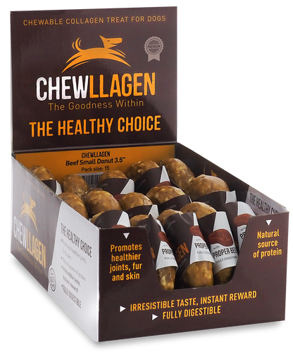 Chewllagen Small Donut 3.5" Beef x15 Pieces