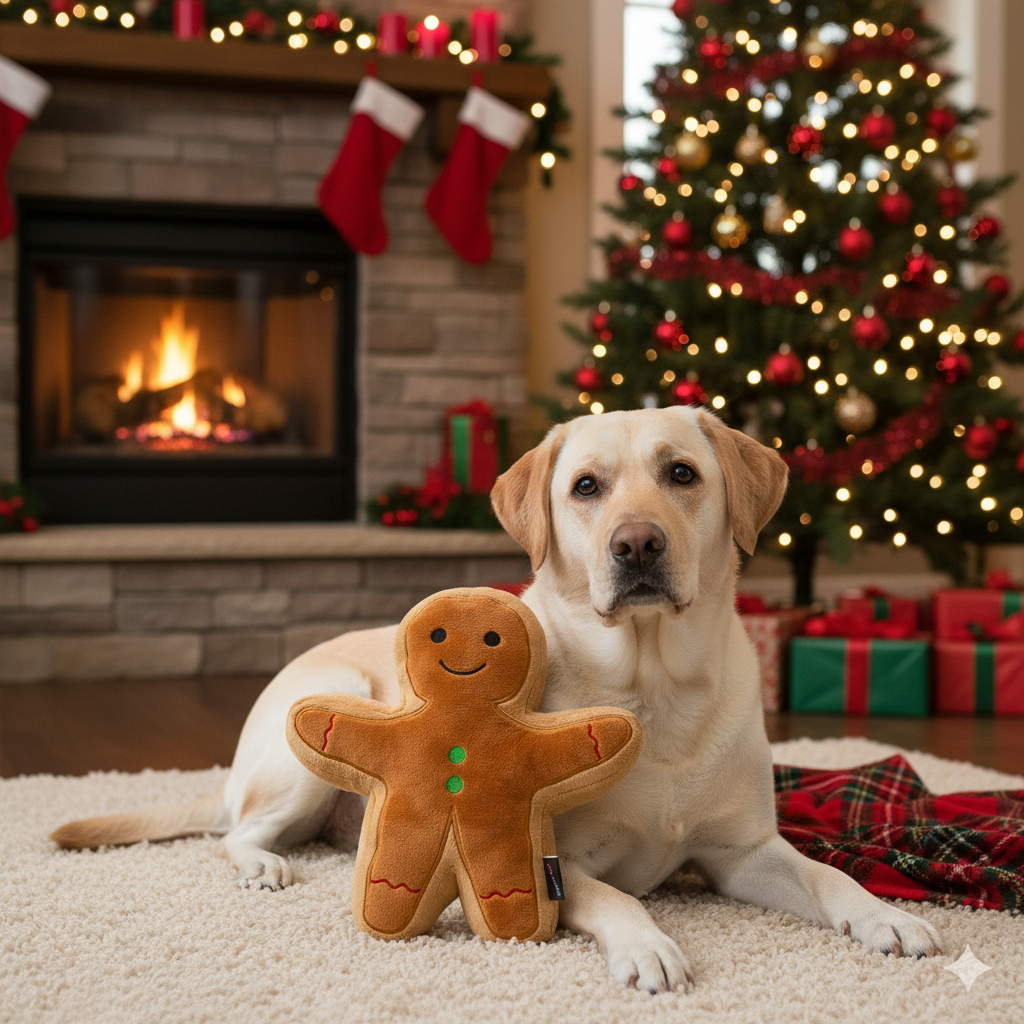 Plush Gingerbread Man with Squeaker