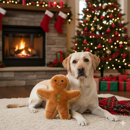 Plush Gingerbread Man with Squeaker