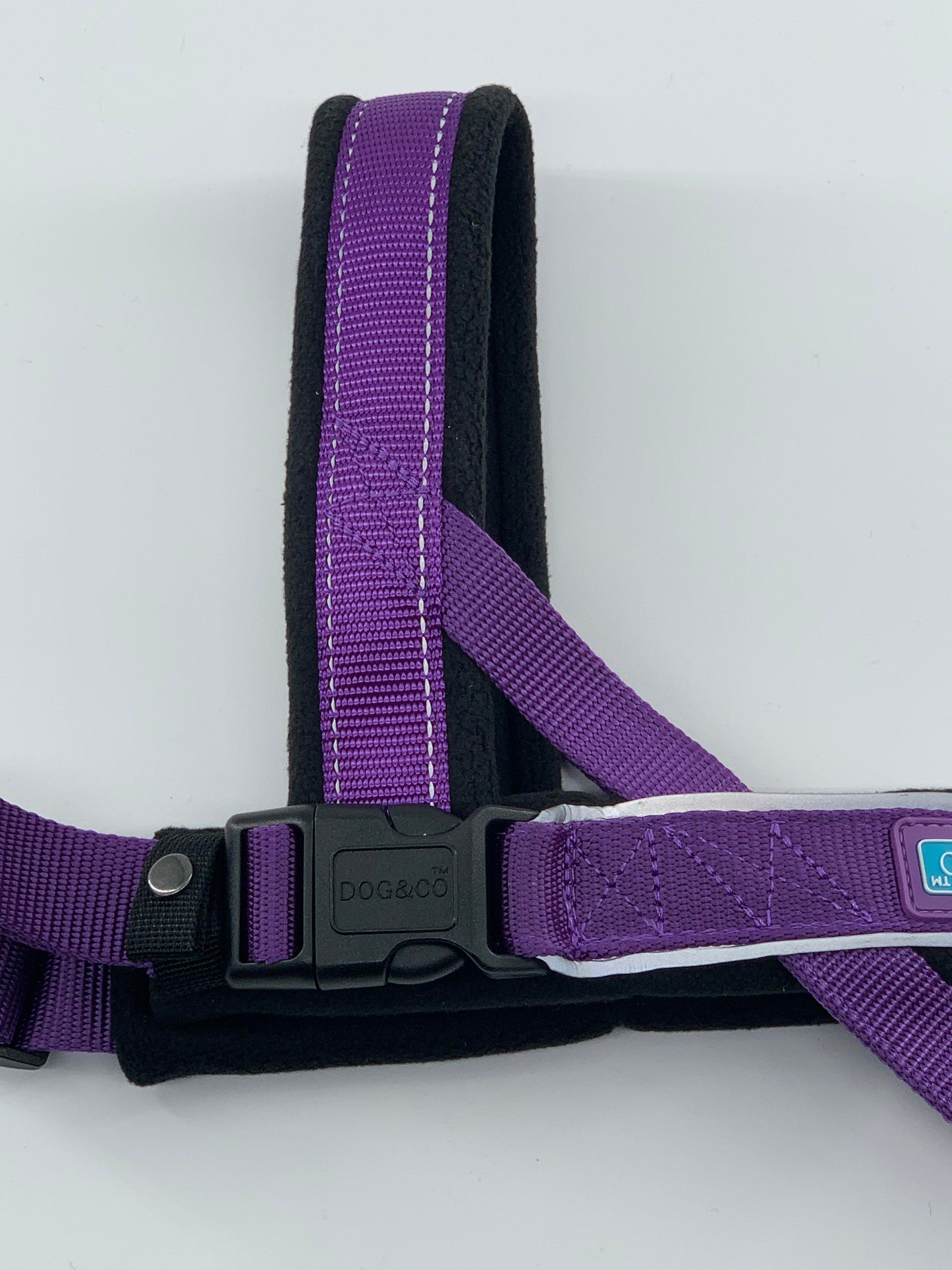 D&C Large Reflective Padded Harness Purple