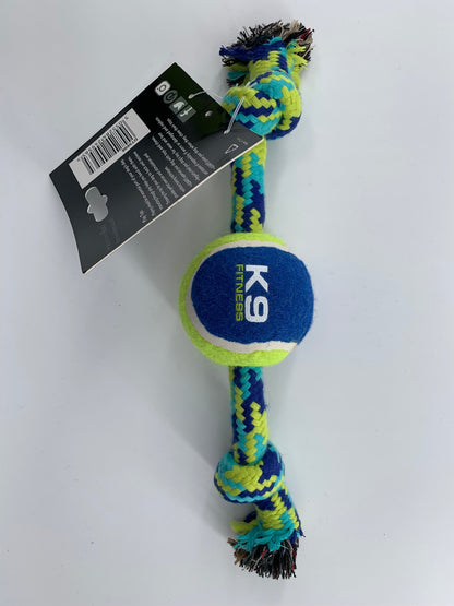 K9 Tennis Ball on Knotted Rope 5cm - Last Chance to Buy