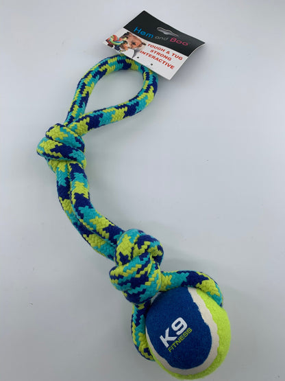 Tennis Ball 7cm on Rope Loop - Last Chance to Buy