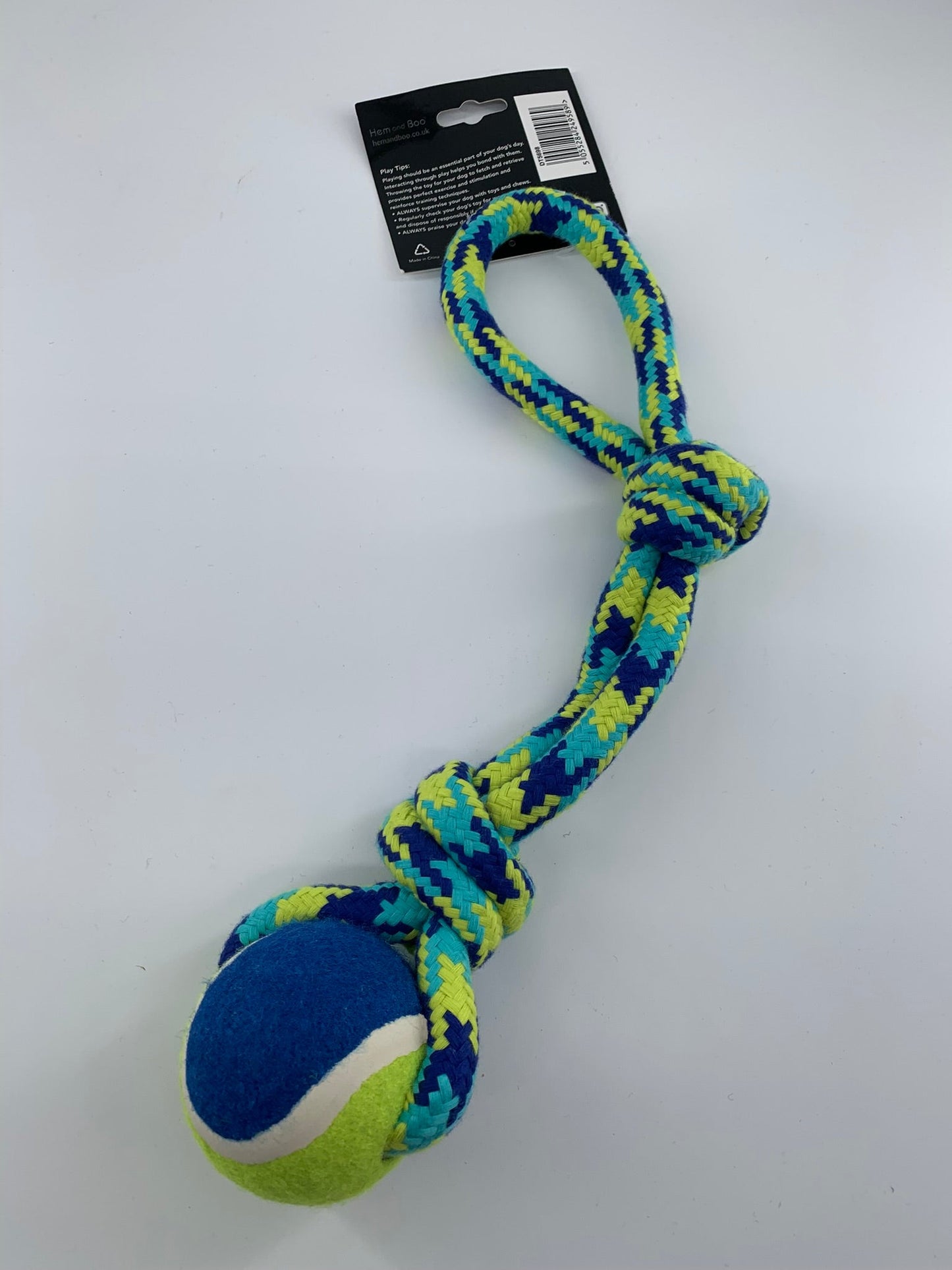 Tennis Ball 7cm on Rope Loop - Last Chance to Buy