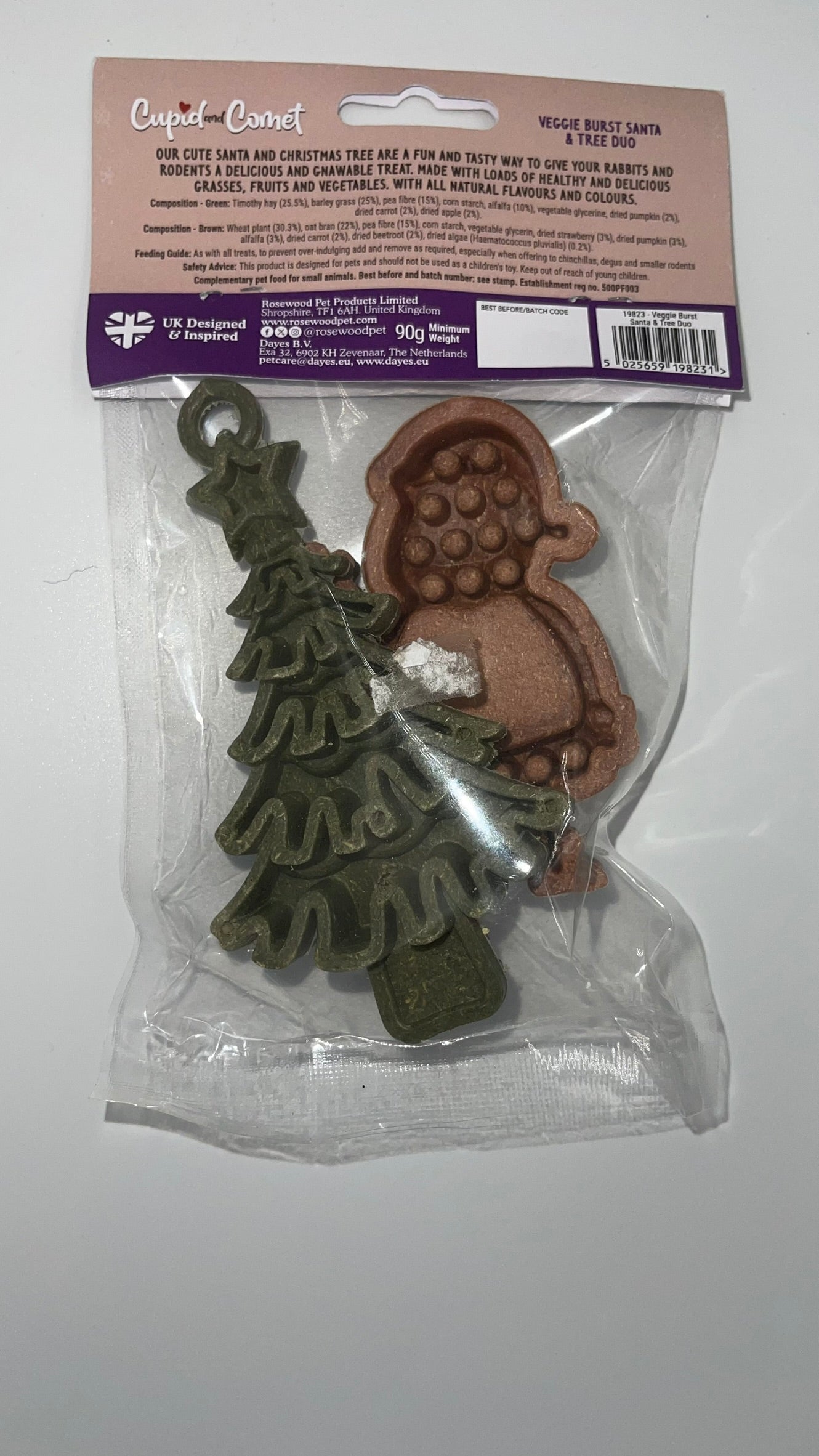 Veggie Burst Santa & Tree Duo Gnaw Treats For Small Animals