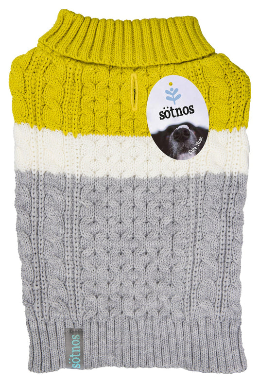 Sotnos Colour Grey/Yellow Jumper XL