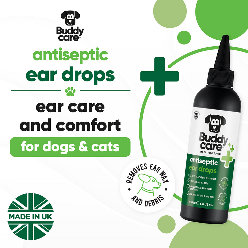Buddycare Pet Antiseptic Ear Drops - 200ml / 6.76 fl oz