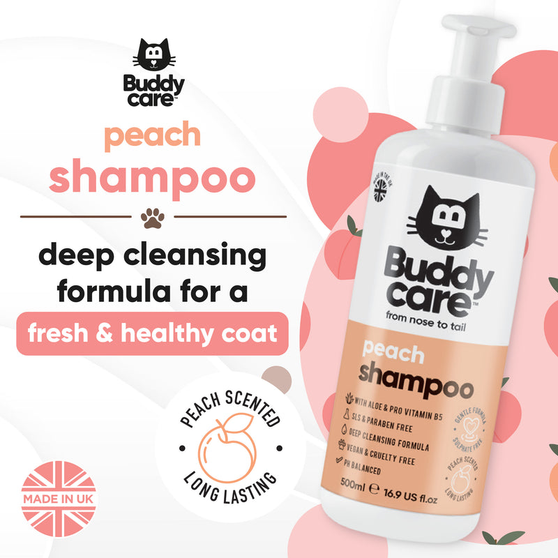 Buddycare Cat Shampoo - Peach - 500ml / 16.9 fl oz