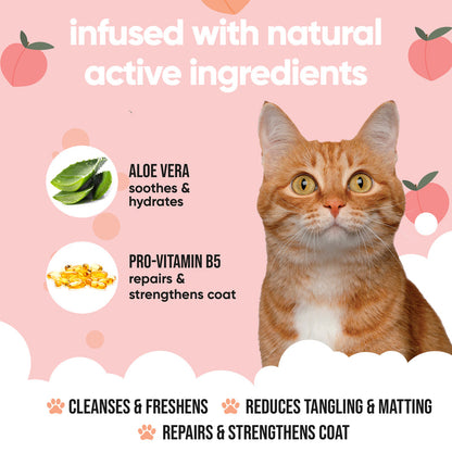 Buddycare Cat Shampoo - Peach - 500ml / 16.9 fl oz