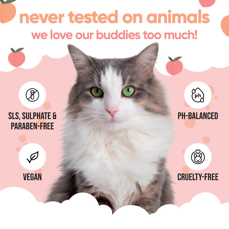 Buddycare Cat Shampoo - Peach - 500ml / 16.9 fl oz