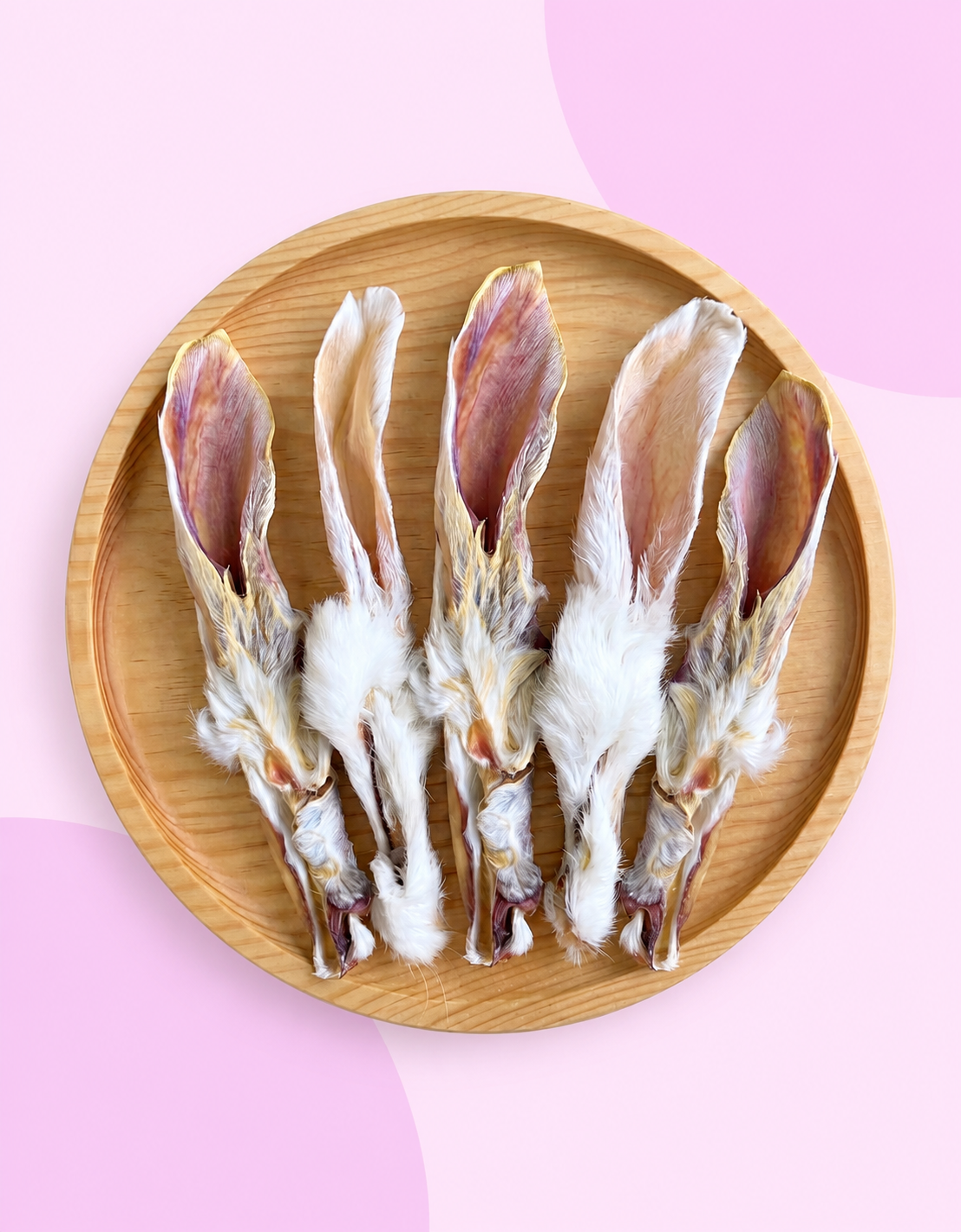 Natures Chews Rabbit Ear with Hair 1kg Bag Dog Treats