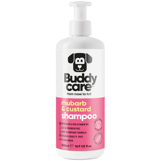 Buddycare Dog Shampoo - Rhubarb & Custard - 500ml / 16.9 fl oz