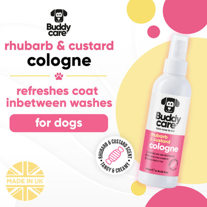 Buddycare Dog Cologne - Rhubarb & Custard - 200ml / 6.76 fl oz