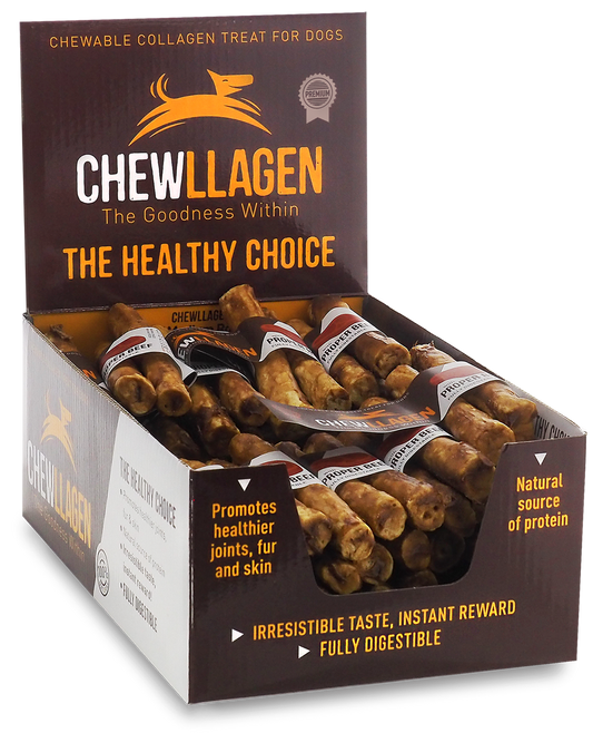 Chewllagen Medium Roll 5" 20mm 2pk Beef x35 Pieces